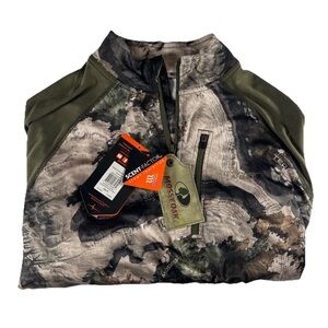 Mossy‎ Oak Long Sleeve 1/4 Zip Scent Inhibitor Mens Pull Over Early Season